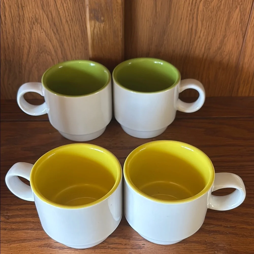 Crate & Barrel Stackable Espresso Coffee Mugs